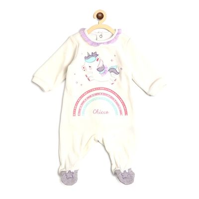 Girls Bronze Velour Nappy Opening Babysuit